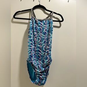 Dolfin one piece practice swim suit, size 34